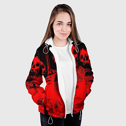 Куртка с капюшоном женская Анархия, цвет: 3D-белый — фото 2