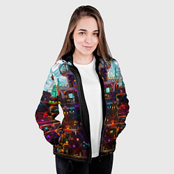 Куртка с капюшоном женская Terraria, цвет: 3D-черный — фото 2
