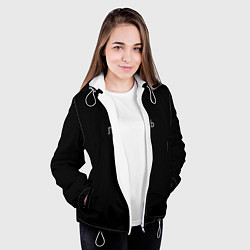 Куртка с капюшоном женская Лень, цвет: 3D-белый — фото 2