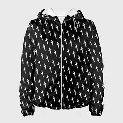 Куртка с капюшоном женская LiL PEEP Pattern, цвет: 3D-белый