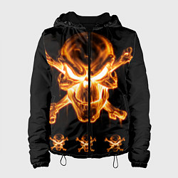 Куртка с капюшоном женская Черепа, цвет: 3D-черный