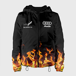 Куртка с капюшоном женская Audi Ауди, цвет: 3D-черный