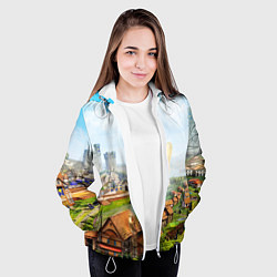 Куртка с капюшоном женская ГЕРОИ МЕЧА И МАГИИ, цвет: 3D-белый — фото 2