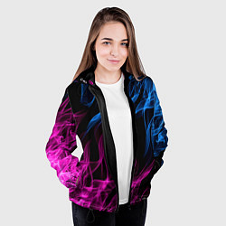 Куртка с капюшоном женская БИТВА ОГНЕЙ, цвет: 3D-черный — фото 2