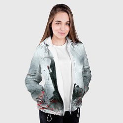 Куртка с капюшоном женская ASSASSINS CREED, цвет: 3D-белый — фото 2