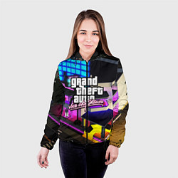Куртка с капюшоном женская GTA:VICE CITY, цвет: 3D-черный — фото 2