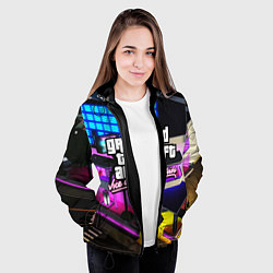 Куртка с капюшоном женская GTA:VICE CITY, цвет: 3D-черный — фото 2