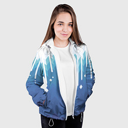 Куртка с капюшоном женская Пиксельные сливки, цвет: 3D-белый — фото 2
