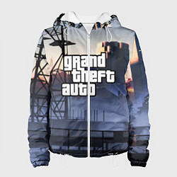 Куртка с капюшоном женская GTA VI, цвет: 3D-белый