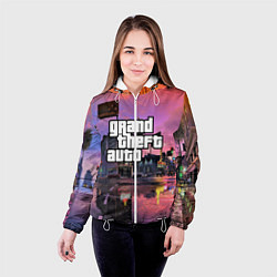 Куртка с капюшоном женская GTA VI, цвет: 3D-белый — фото 2
