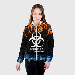 Куртка с капюшоном женская UMBRELLA CORPORATION, цвет: 3D-белый — фото 2