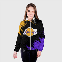 Куртка с капюшоном женская LA LAKERS, цвет: 3D-белый — фото 2