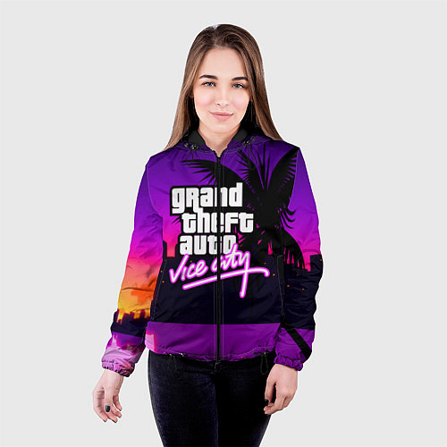 Женская куртка GTA:VICE CITY / 3D-Черный – фото 4
