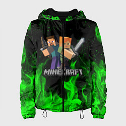 Куртка с капюшоном женская MINECRAFT, цвет: 3D-черный