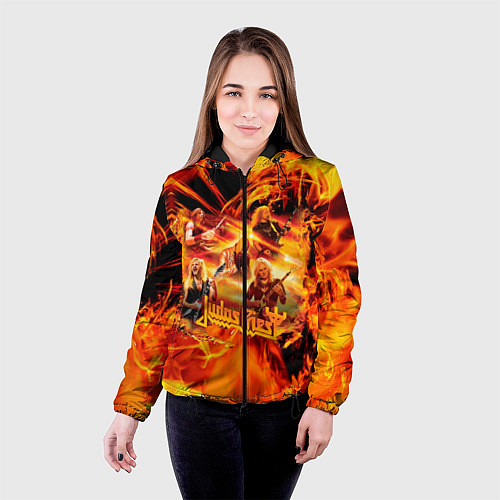 Женская куртка Judas Priest / 3D-Черный – фото 4