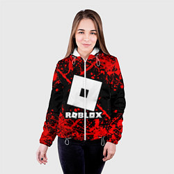 Куртка с капюшоном женская Roblox, цвет: 3D-белый — фото 2