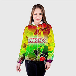 Куртка с капюшоном женская Роблокс, цвет: 3D-белый — фото 2