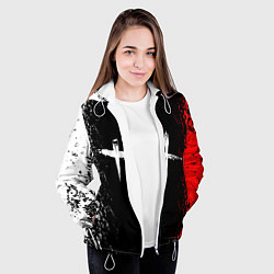 Куртка с капюшоном женская DEAD BY DAYLIGHT, цвет: 3D-белый — фото 2