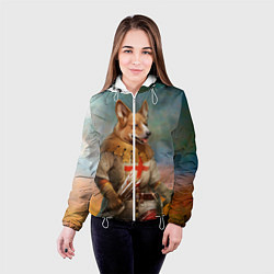 Куртка с капюшоном женская КОРГИ ЛУЧНИК, цвет: 3D-белый — фото 2
