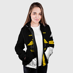 Куртка с капюшоном женская Войска связи - громче крикнешь, дальше слышно, цвет: 3D-черный — фото 2