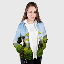 Куртка с капюшоном женская Войска связи, цвет: 3D-белый — фото 2