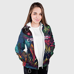 Куртка с капюшоном женская CS GO Hyper Beast, цвет: 3D-белый — фото 2