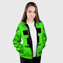Куртка с капюшоном женская MINECRAFT, цвет: 3D-черный — фото 2