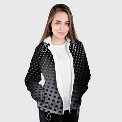 Куртка с капюшоном женская Текстура, цвет: 3D-белый — фото 2