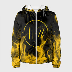 Куртка с капюшоном женская TWENTY ONE PILOTS, цвет: 3D-белый