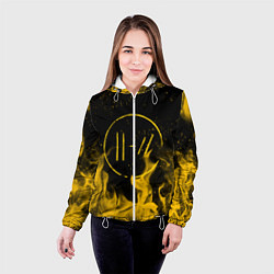 Куртка с капюшоном женская TWENTY ONE PILOTS, цвет: 3D-белый — фото 2