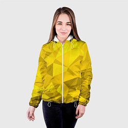 Куртка с капюшоном женская YELLOW ABSTRACT, цвет: 3D-белый — фото 2