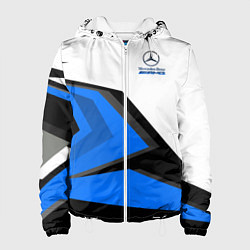 Куртка с капюшоном женская Mercedes-AMG, цвет: 3D-белый