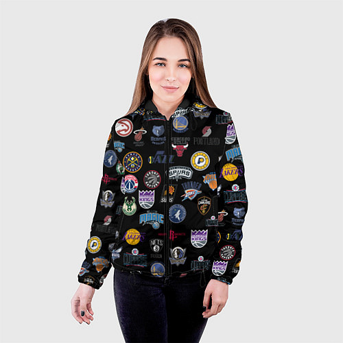 Женская куртка NBA Pattern / 3D-Черный – фото 4