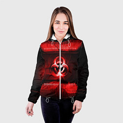 Куртка с капюшоном женская BIOHAZARD, цвет: 3D-белый — фото 2