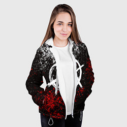 Куртка с капюшоном женская АНАРХИЯ, цвет: 3D-белый — фото 2