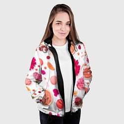 Куртка с капюшоном женская Фрукты, цвет: 3D-черный — фото 2