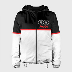 Куртка с капюшоном женская AUDI SPORT, цвет: 3D-черный