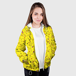 Куртка с капюшоном женская ПИКАЧУ, цвет: 3D-белый — фото 2