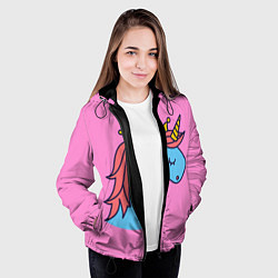 Куртка с капюшоном женская Принцесса единорогов, цвет: 3D-черный — фото 2