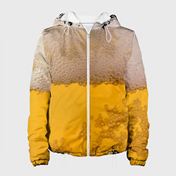 Куртка с капюшоном женская Пиво, цвет: 3D-белый