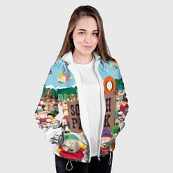 Куртка с капюшоном женская Южный Парк, цвет: 3D-белый — фото 2