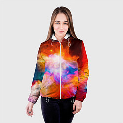 Куртка с капюшоном женская Space, цвет: 3D-белый — фото 2