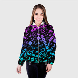 Куртка с капюшоном женская Roblox, цвет: 3D-белый — фото 2