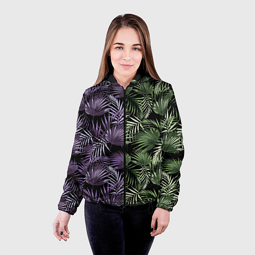 Женская куртка Пальмы / 3D-Черный – фото 4