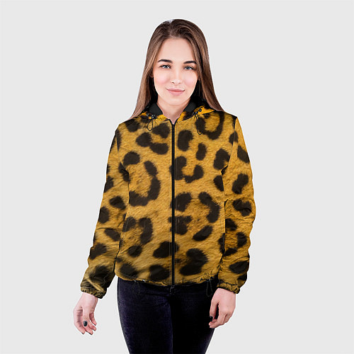 Женская куртка Леопард / 3D-Черный – фото 4