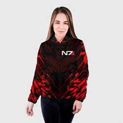 Куртка с капюшоном женская MASS EFFECT N7, цвет: 3D-черный — фото 2