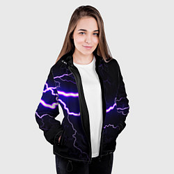 Куртка с капюшоном женская УДАР МОЛНИИ, цвет: 3D-черный — фото 2