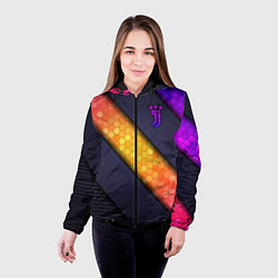 Куртка с капюшоном женская Juventus F C, цвет: 3D-черный — фото 2