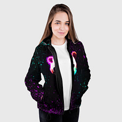 Куртка с капюшоном женская Панда, цвет: 3D-черный — фото 2