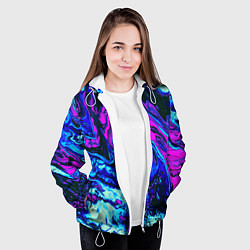 Куртка с капюшоном женская DIGITAL ABSTRACT, цвет: 3D-белый — фото 2